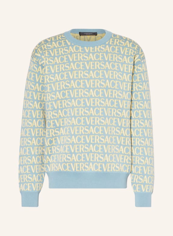 VERSACE Sweater LIGHT BLUE/ YELLOW/ WHITE