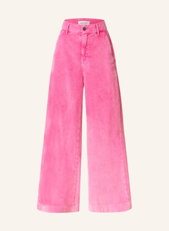 summum woman Wide leg trousers made of corduroy PINK
