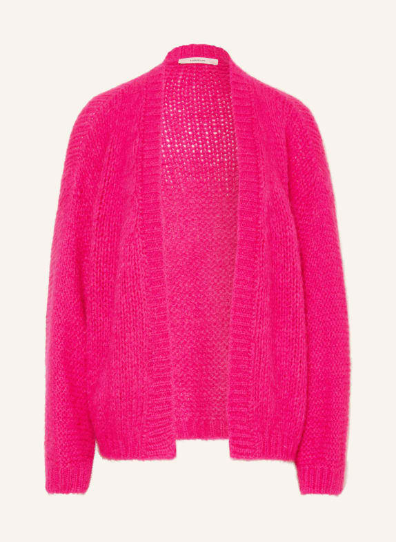 summum woman Oversized knit cardigan with mohair PINK