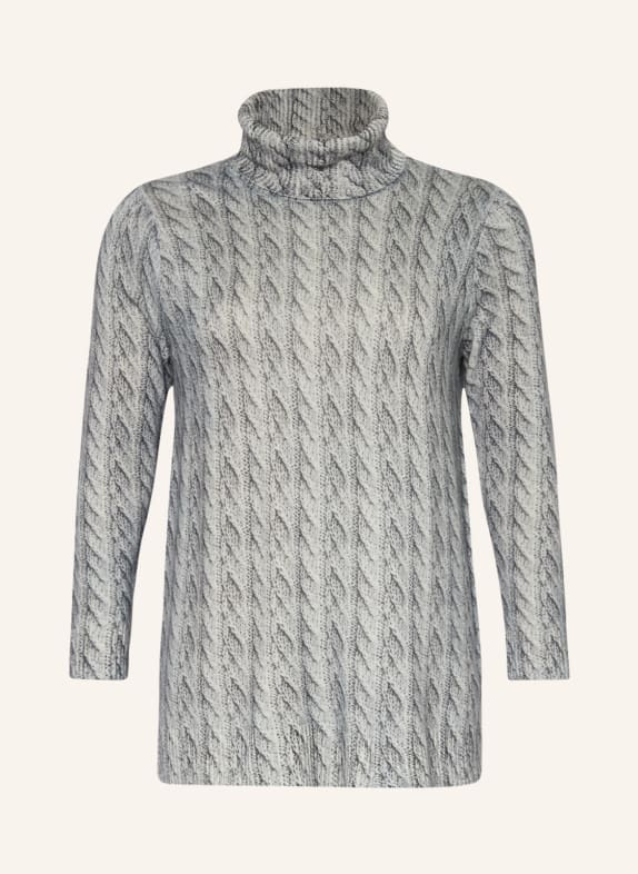 MARINA RINALDI SPORT Turtleneck sweater ADESSO LIGHT GRAY/ DARK GRAY/ GRAY