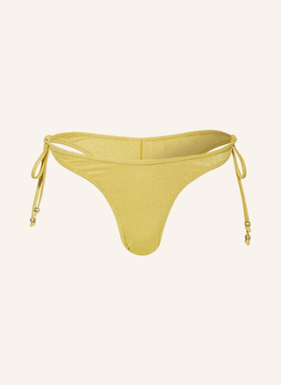 Palm Angels Triangle bikini bottoms with glitter thread DARK YELLOW