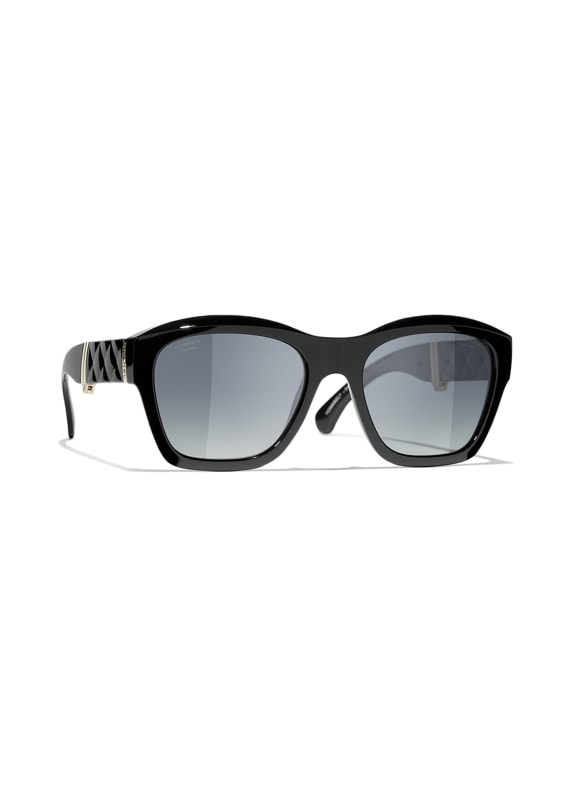 CHANEL Kwadratowe okulary przeciwsłoneczne C622S8 - CZARNY/ SZARY