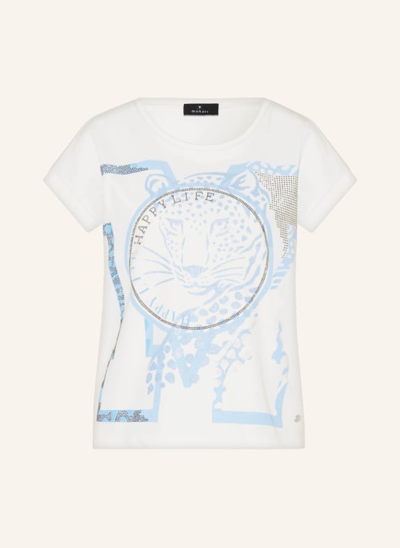monari T-Shirt mit Schmucksteinen und Glitzergarn CREME