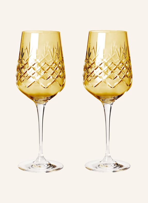 FREDERIK BAGGER Set of 2 wine glasses CRISPY MADAME TOPAZ DARK YELLOW