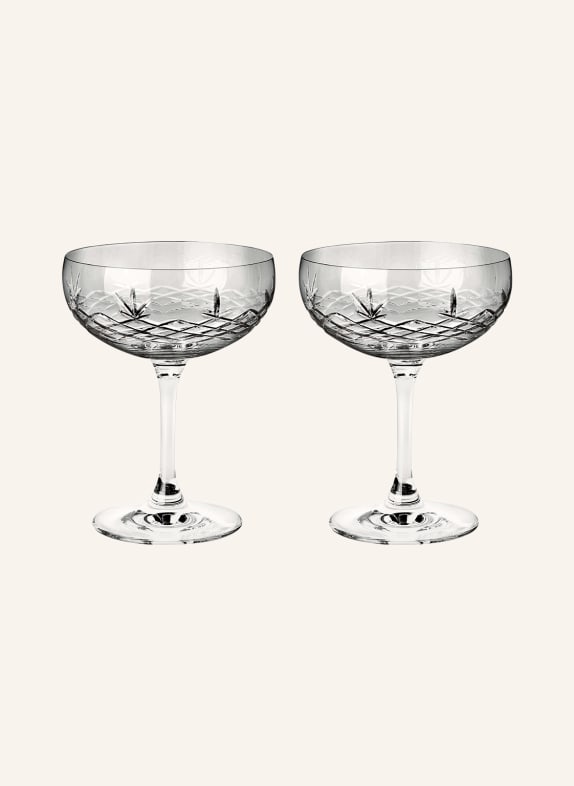 FREDERIK BAGGER Set of 2 champagne glasses CRISPY GATSBY GRAY