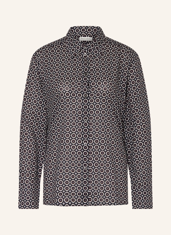 Marc O'Polo Hemdbluse DUNKELBLAU/ WEISS/ DUNKELBRAUN