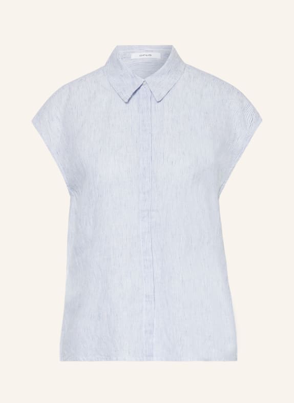 OPUS Shirt blouse FAARA WHITE/ BLUE