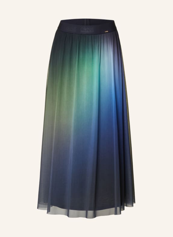 CINQUE Skirt CIFAB made of mesh DARK BLUE/ GREEN