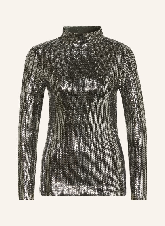 rich&royal Long sleeve shirt with sequins SILVER