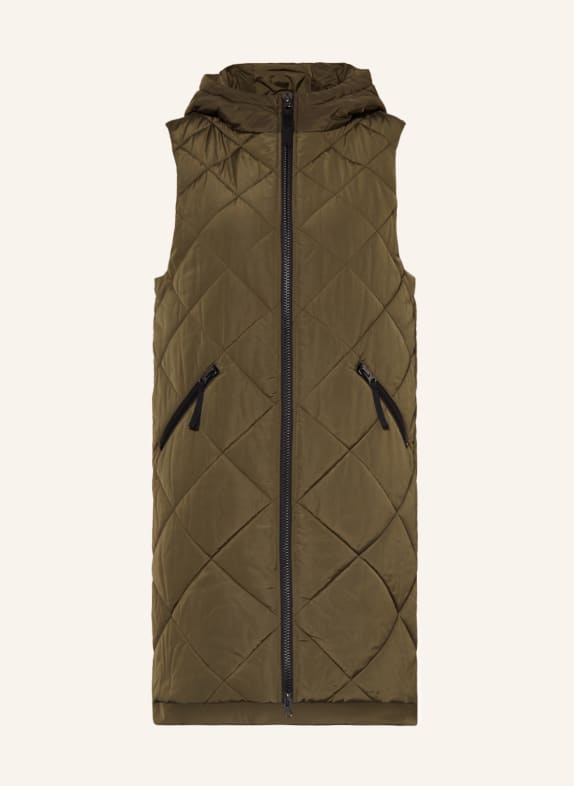 CARTOON Quilted vest OLIVE