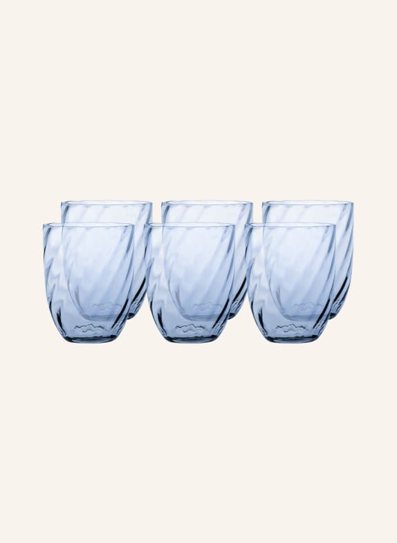ANNA VON LIPA Set of 6 drinking glasses SWIRL