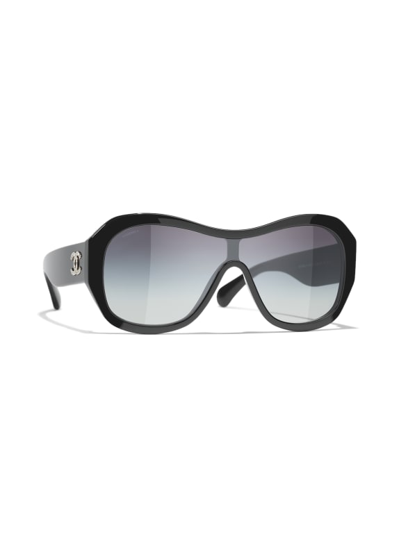 CHANEL Okrągłe okulary przeciwsłoneczne C622S6 – CZARNY/ CIEMNOSZARY GRADIENT