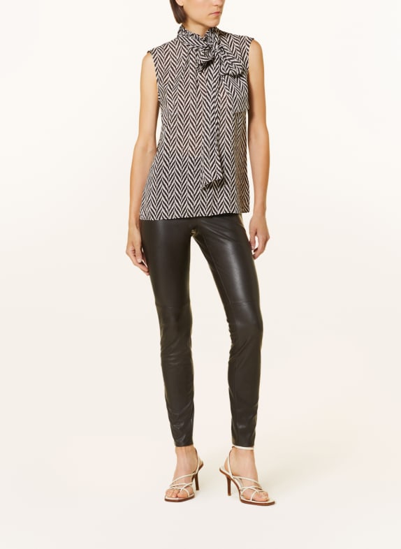 CAMBIO Leggings RANDA in leerlook MARRON FONCÉ