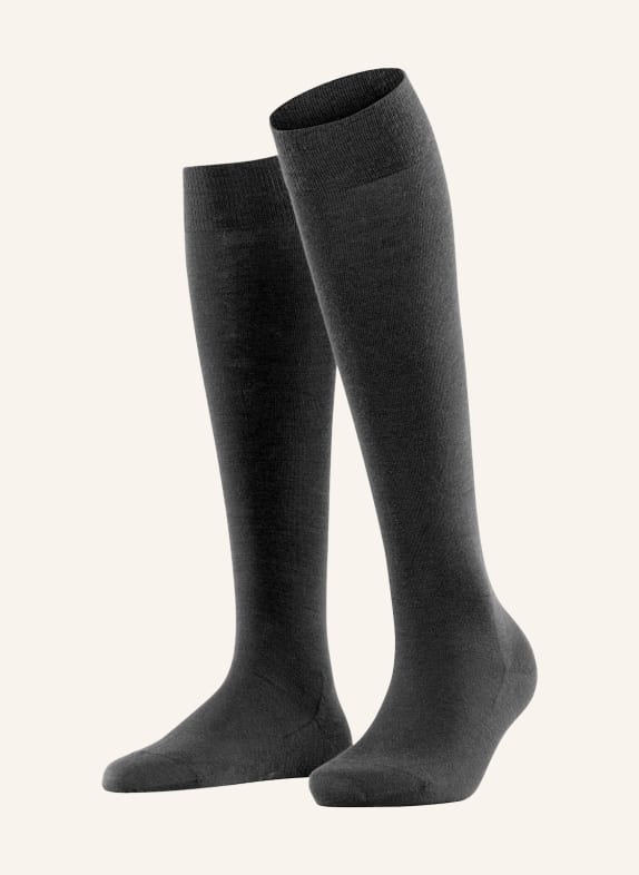 FALKE Knee high stockings SOFTMERINO with merino wool 3009 BLACK
