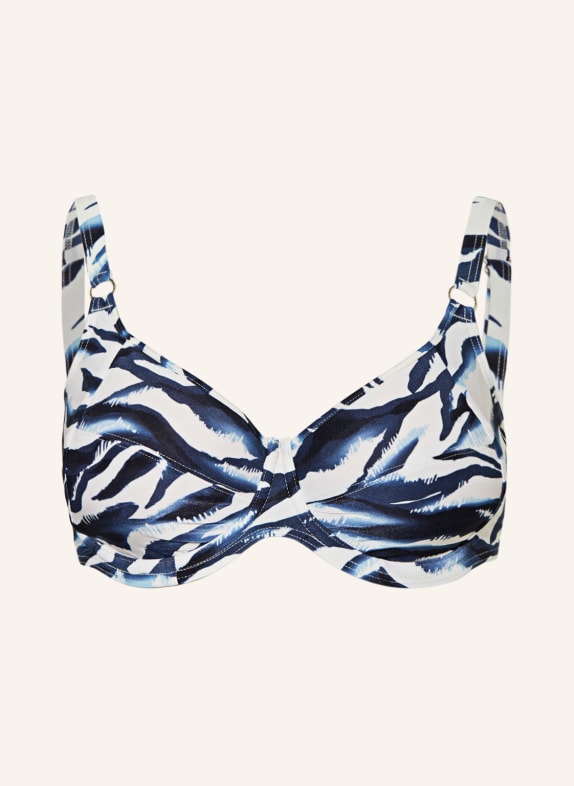 CYELL Underwired bikini top WAVY WATER BLUE/ DARK BLUE/ LIGHT BLUE