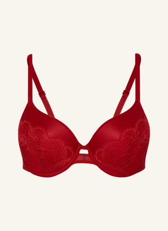 CHANTELLE Molded cup bra MIDNIGHT FLOWERS RED