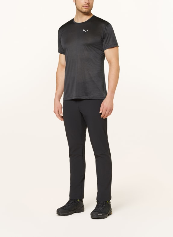 SALEWA T-shirt PUEZ MELANGE DRY'TON ZWART
