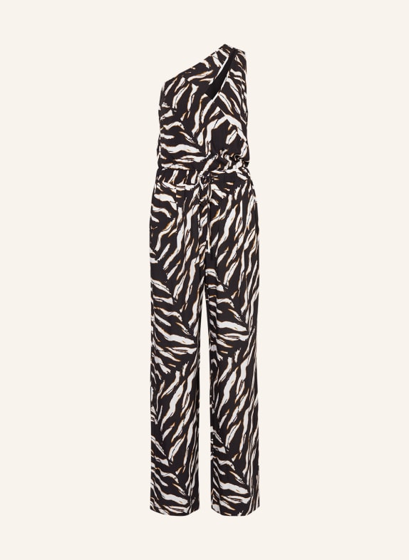 Lala Berlin One-Shoulder-Jumpsuit DALIYA mit Cut-out SCHWARZ/ WEISS/ DUNKELGELB