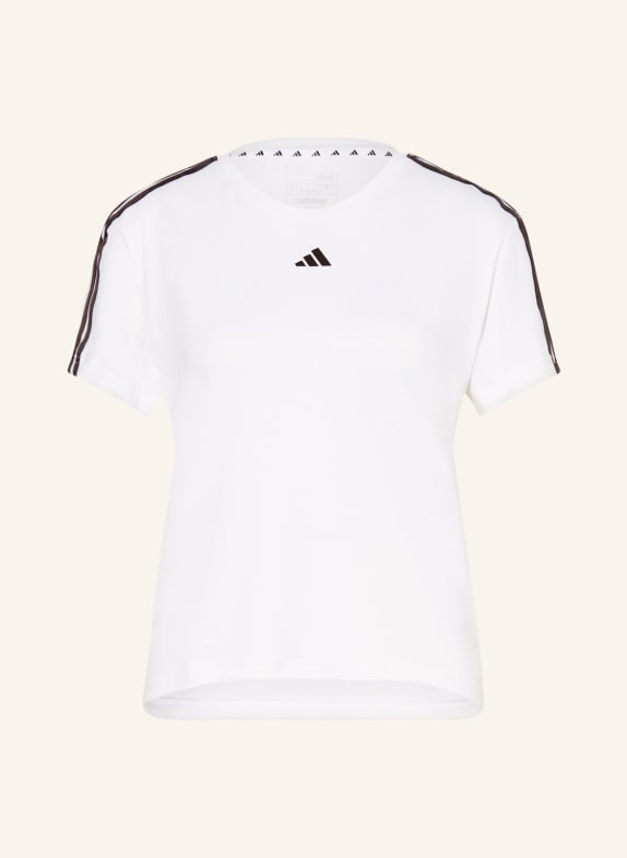 adidas T-shirt AEROREADY TRAIN ESSENTIALS 3-STRIPES WHITE/ BLACK