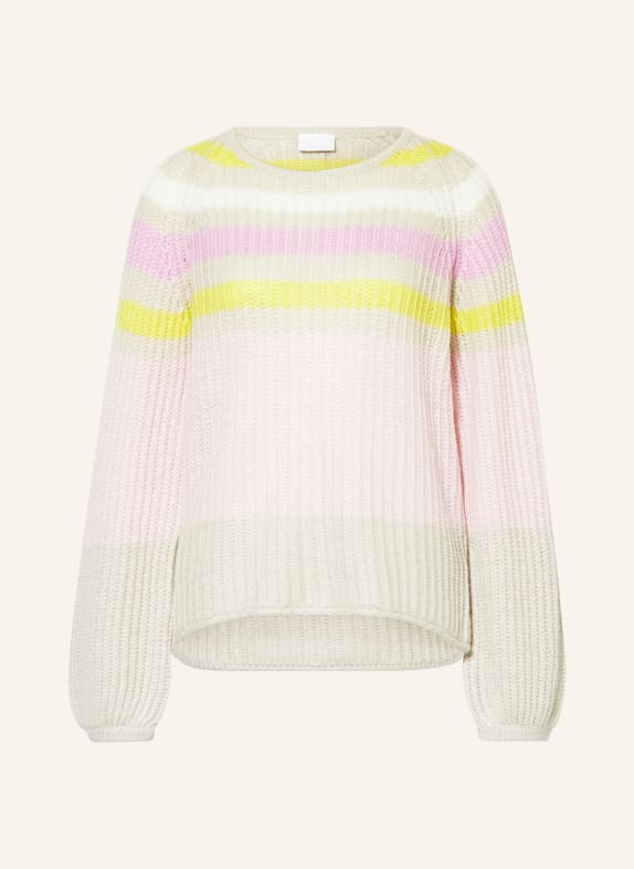 SPORTALM Pullover WEISS/ HELLLILA/ GELB