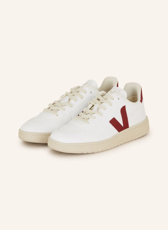 VEJA Sneakers V-10 WHITE/ DARK RED