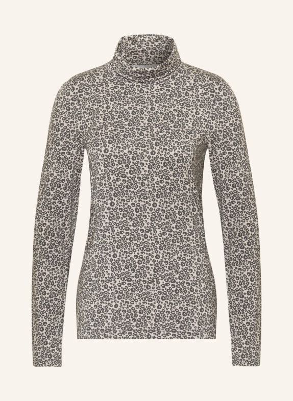ULLI EHRLICH SPORTALM Rollkragenshirt SCHWARZ/ KHAKI