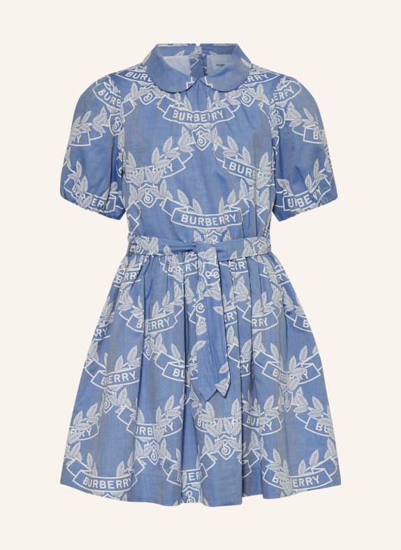 BURBERRY Kleid HELLBLAU/ WEISS