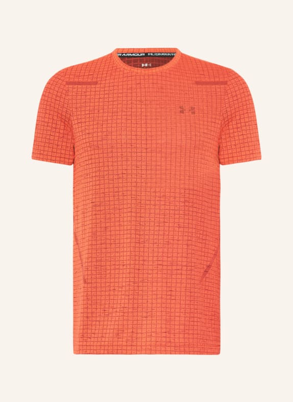 UNDER ARMOUR T-shirt SEAMLESS GRID with mesh RED/ BLACK