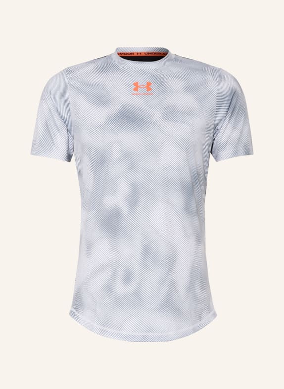 UNDER ARMOUR T-shirt CHALLENGER PRO with mesh WHITE/ GRAY