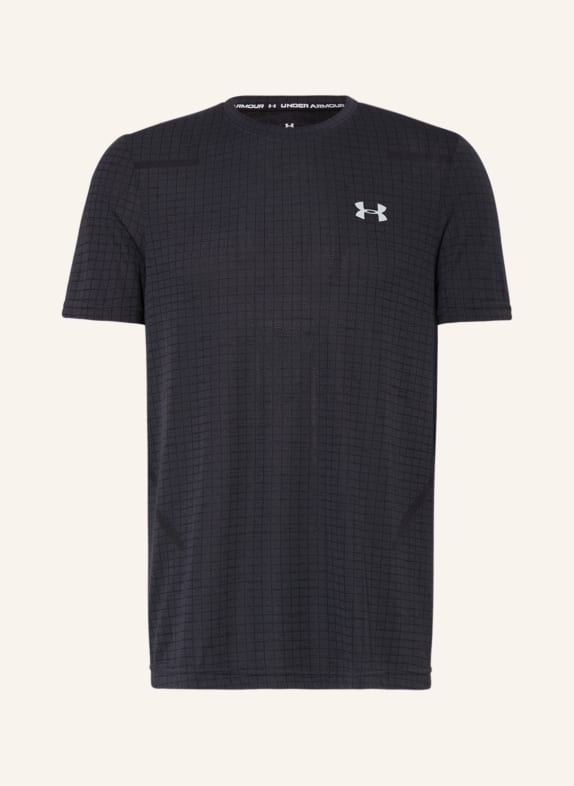 UNDER ARMOUR T-shirt SEAMLESS GRID with mesh BLACK