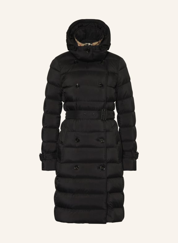 BURBERRY Down coat ASHWICK with detachable hood BLACK