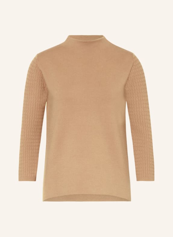 MaxMara STUDIO Sweater with 3/4 sleeves CAMEL