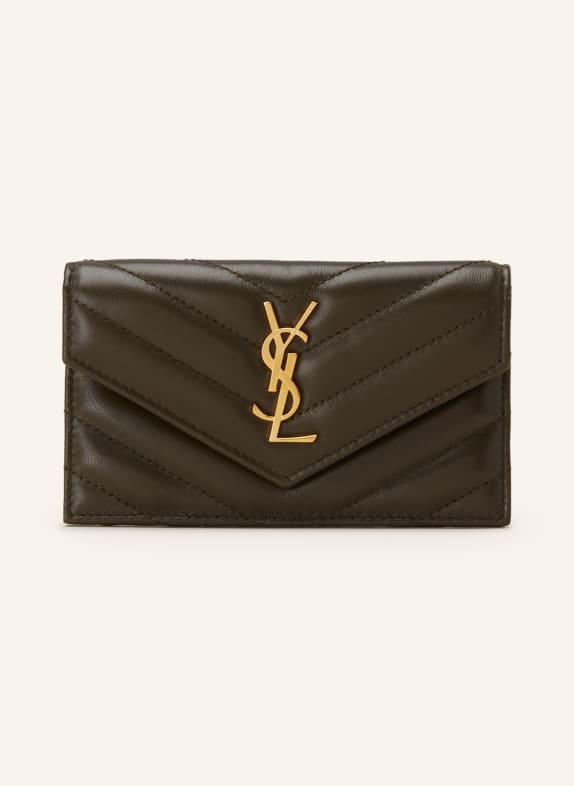 SAINT LAURENT Kartenetui mit Münzfach GRÜN