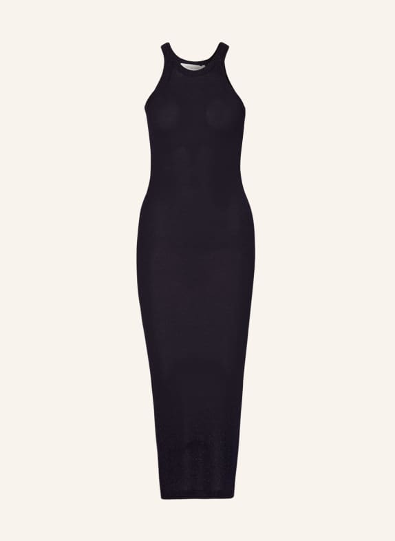 SPORTMAX Pletené šaty DERUTA s třpytivou přízí TMAVĚ MODRÁ