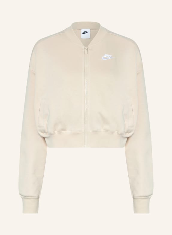 Nike Oversized sweat jacket BEIGE/ WHITE