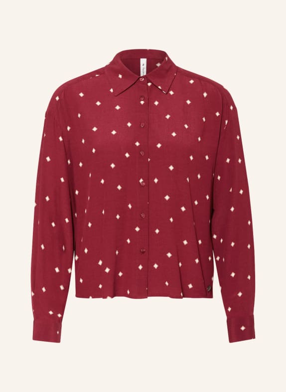 Pepe Jeans Cropped-Hemdbluse GABESA DUNKELROT/ CREME/ BEIGE