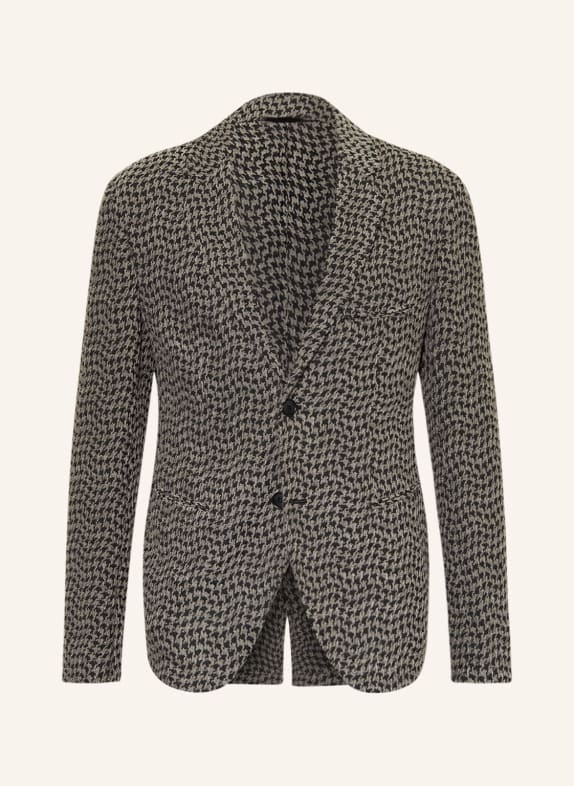 GIORGIO ARMANI Jersey jacket regular fit GRAY/ BLACK