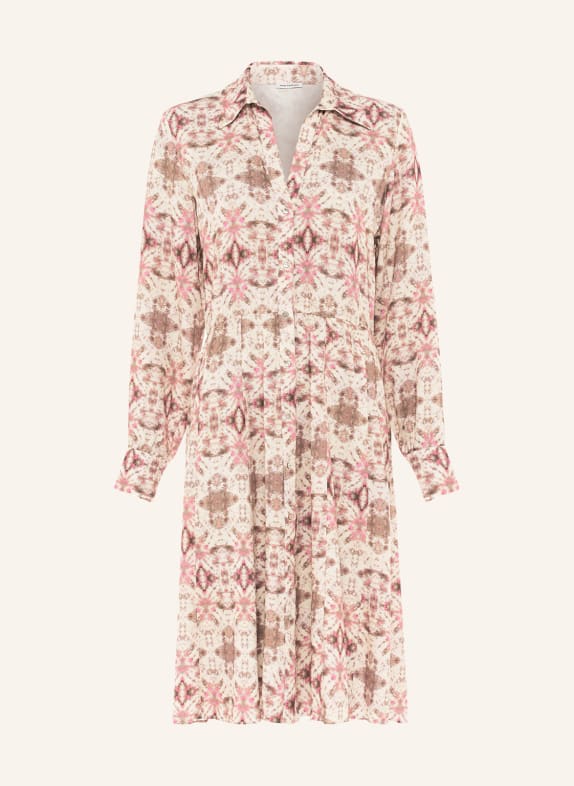 TRUE RELIGION Hemdblusenkleid ECRU/ PINK/ TAUPE