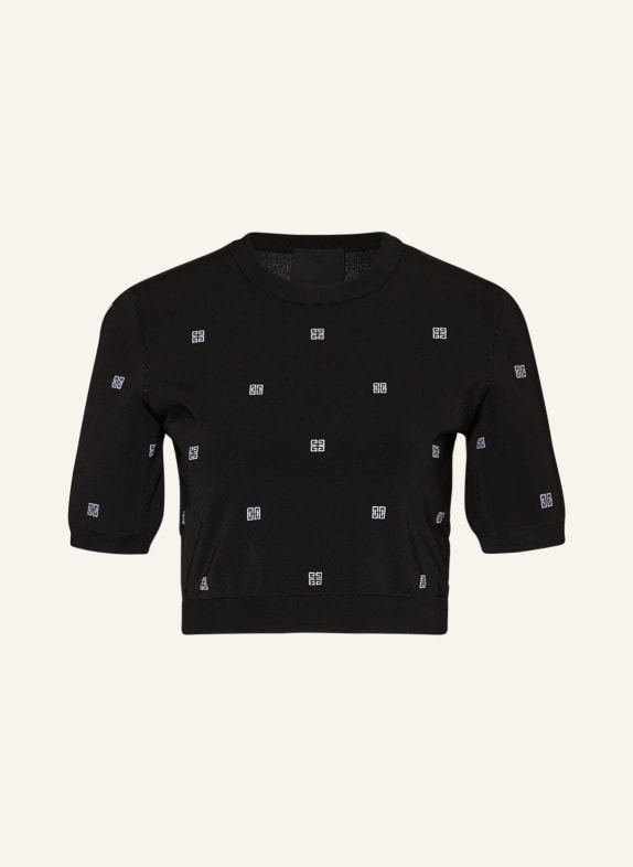 GIVENCHY Cropped-Pullover SCHWARZ/ WEISS