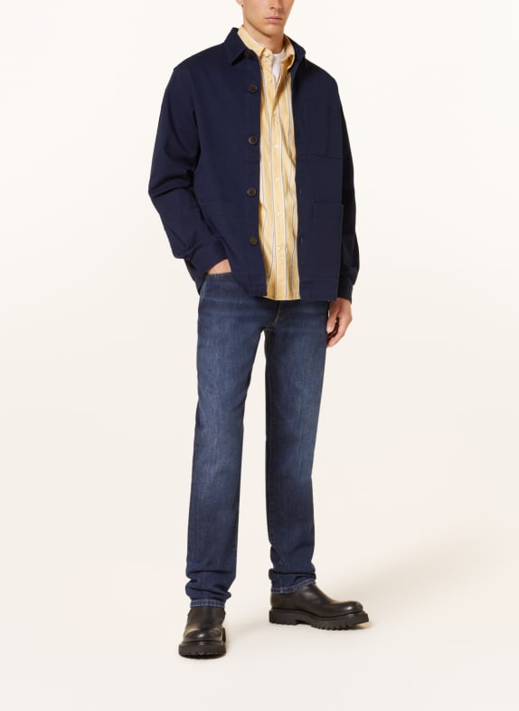 GANT Blugi slim fit 961 Albastru închis, cu aspect uzat