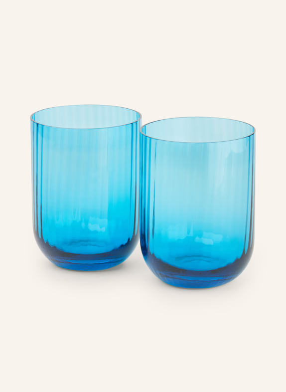 DOLCE & GABBANA CASA Set of 2 drinking glasses CARRETTO LIGHT BLUE