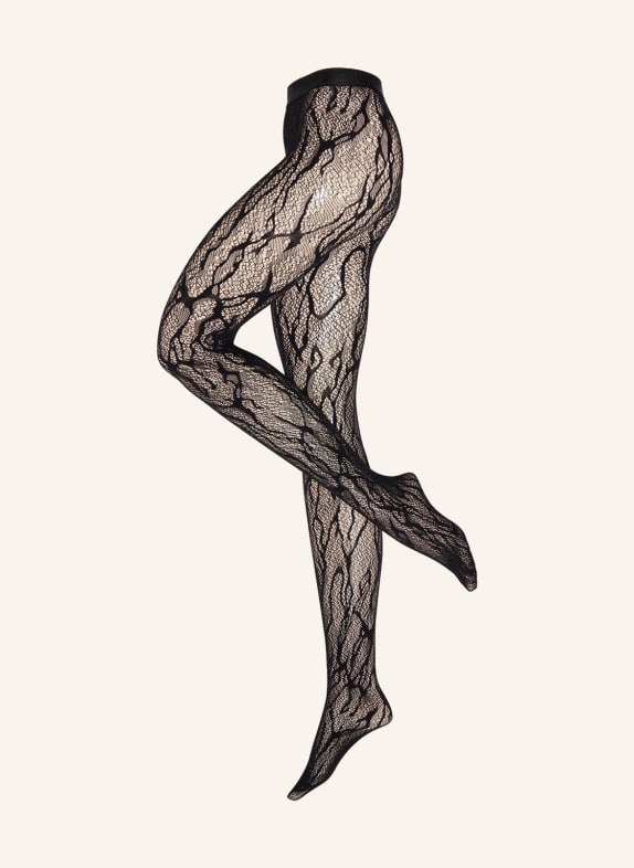 Wolford Feinstrumpfhose SNAKE LACE 7005 BLACK