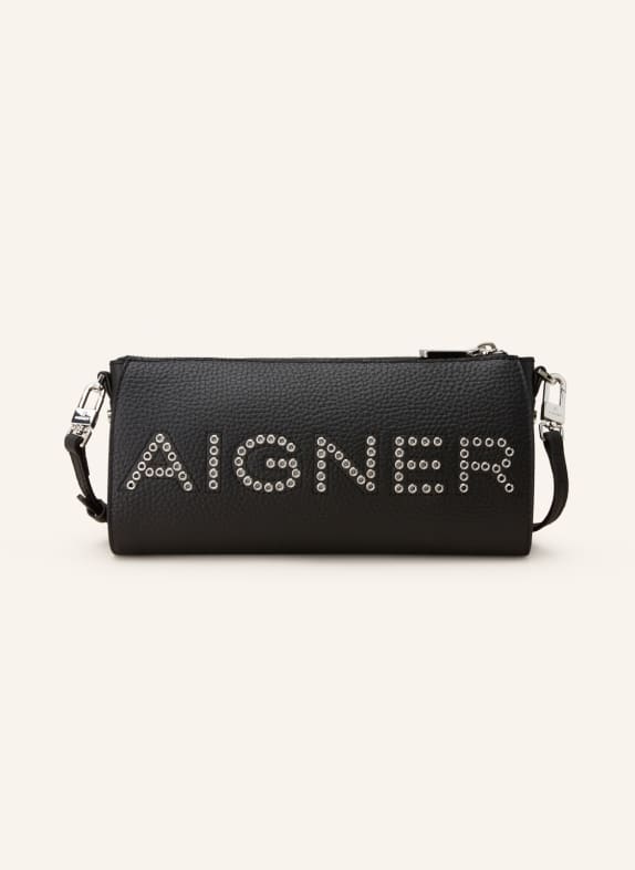 AIGNER Crossbody bag IVY S BLACK/ SILVER