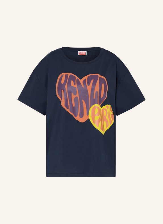 KENZO Oversized-Shirt HEARTS RELAX BLAU