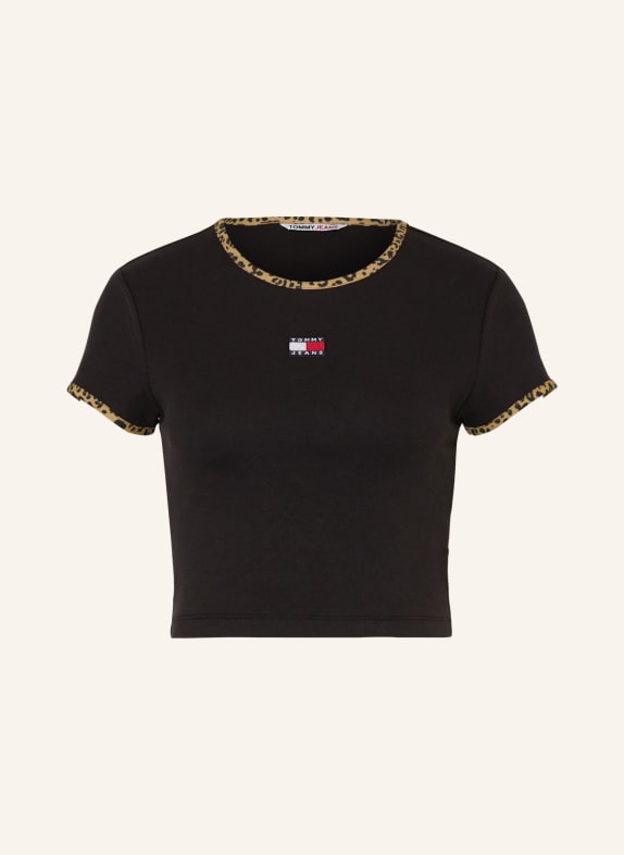 TOMMY JEANS Cropped-Shirt SCHWARZ