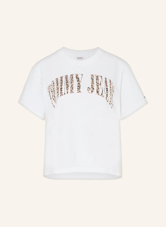 TOMMY JEANS T-Shirt WEISS/ BRAUN/ SCHWARZ