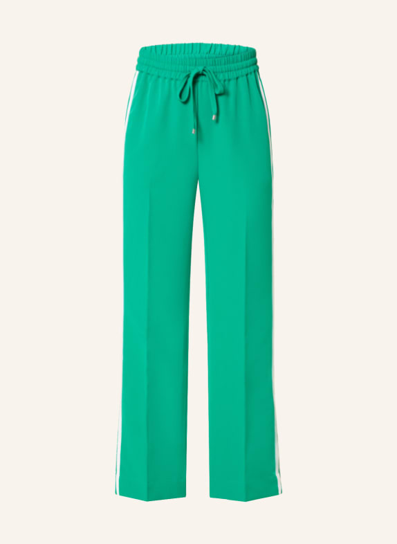 HERZEN'S ANGELEGENHEIT Pants in jogger style with tuxedo stripes GREEN