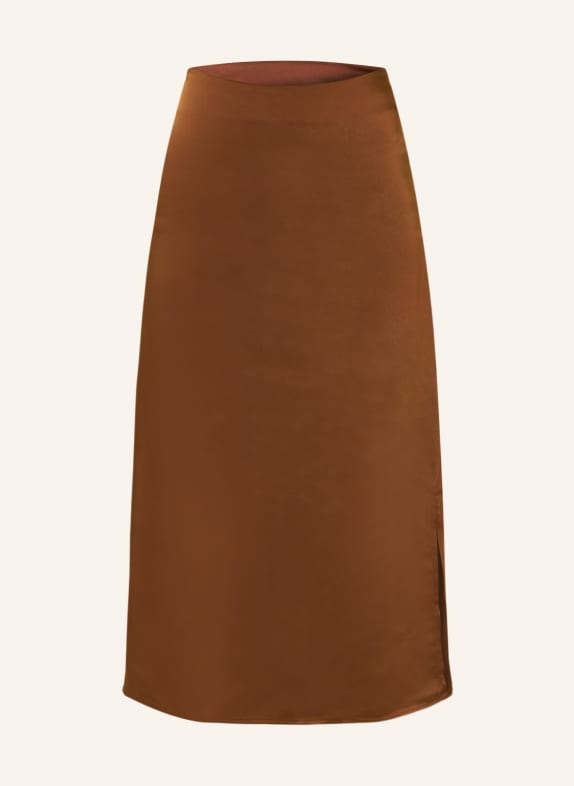 ONLY Satin skirt BROWN