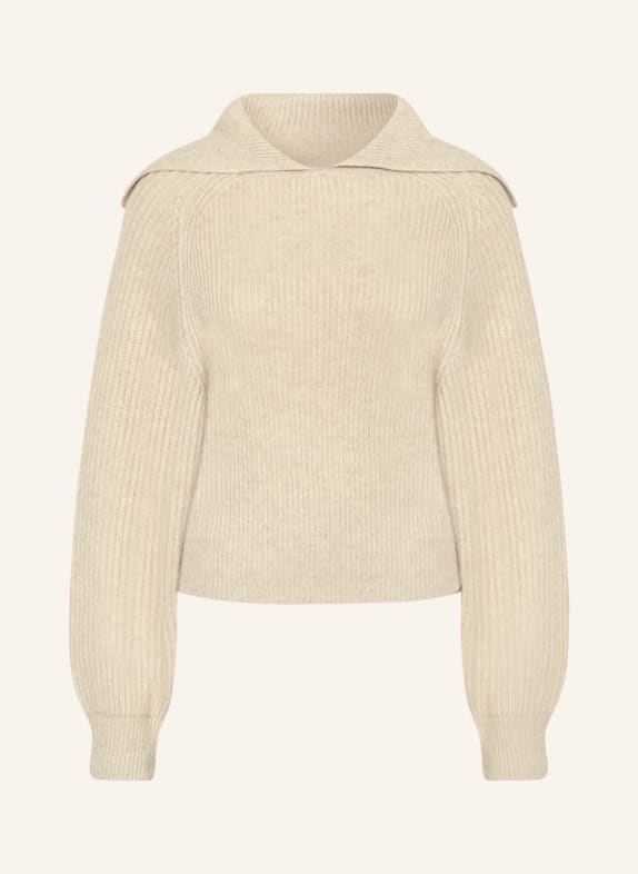 RÓHE Sweater with cashmere LIGHT BROWN