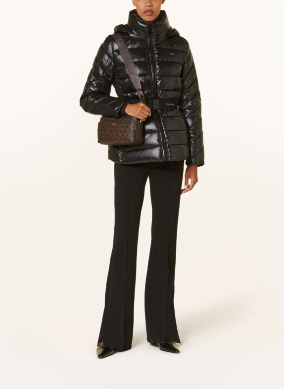Calvin Klein Quilted jacket with detachable hood BLACK